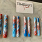 Blue/Brown/white marble press on nails