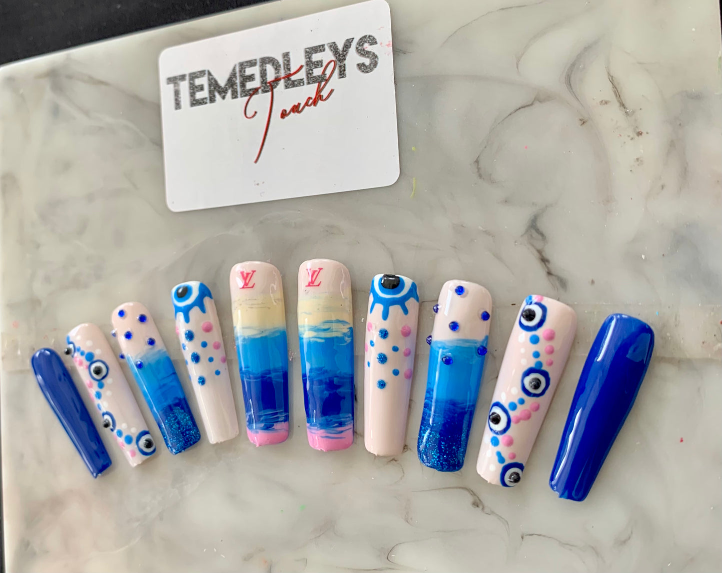 Eye of protection press on nails