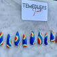 Blue Thermal press on nails