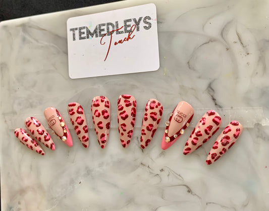 leopard press on nails