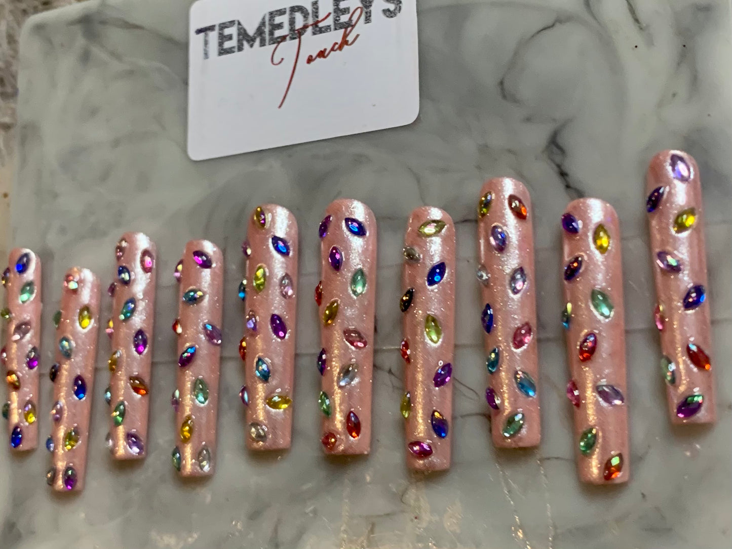 Birthday sprinkled press on nails