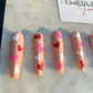 Heart press on nails