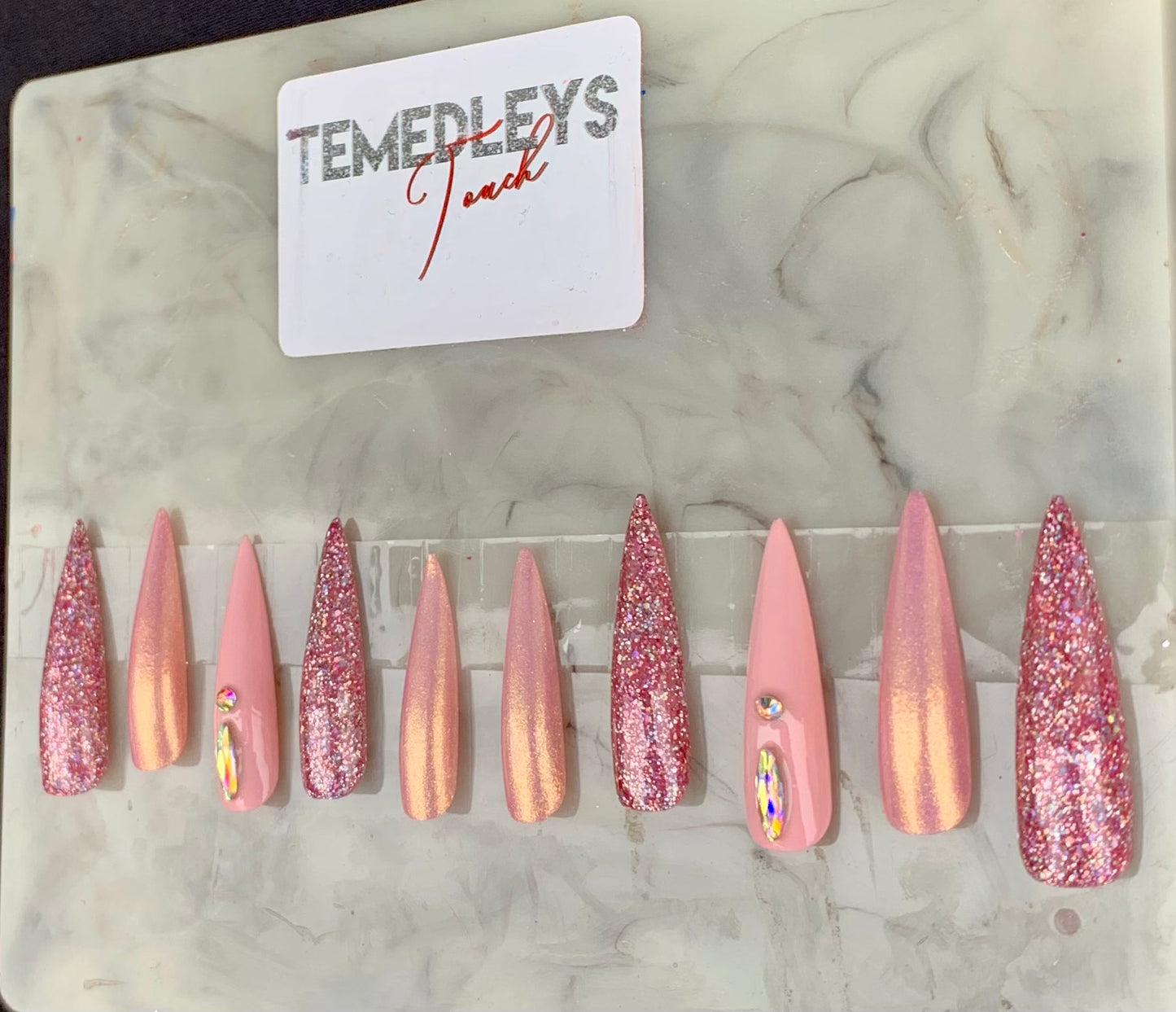 Blush Pink press on nails