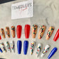 Holiday lights press on nails