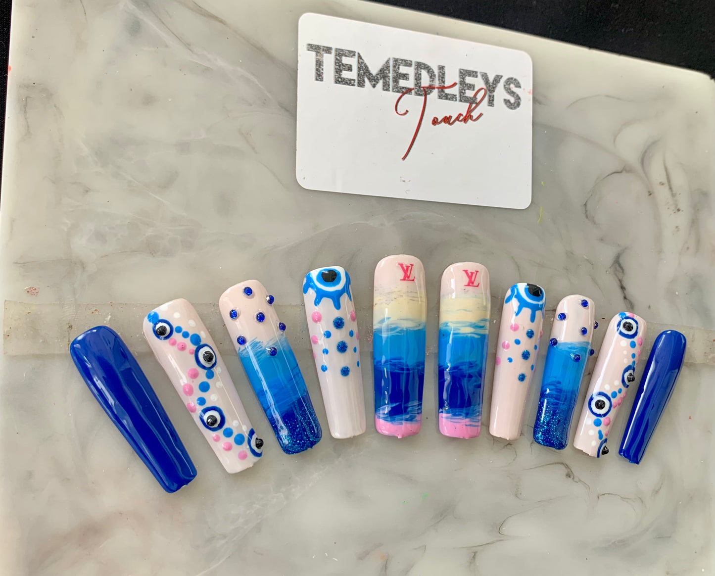 Eye of protection press on nails