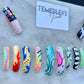 Abstract curve press on nails