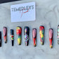Marble pop art bling press on nails
