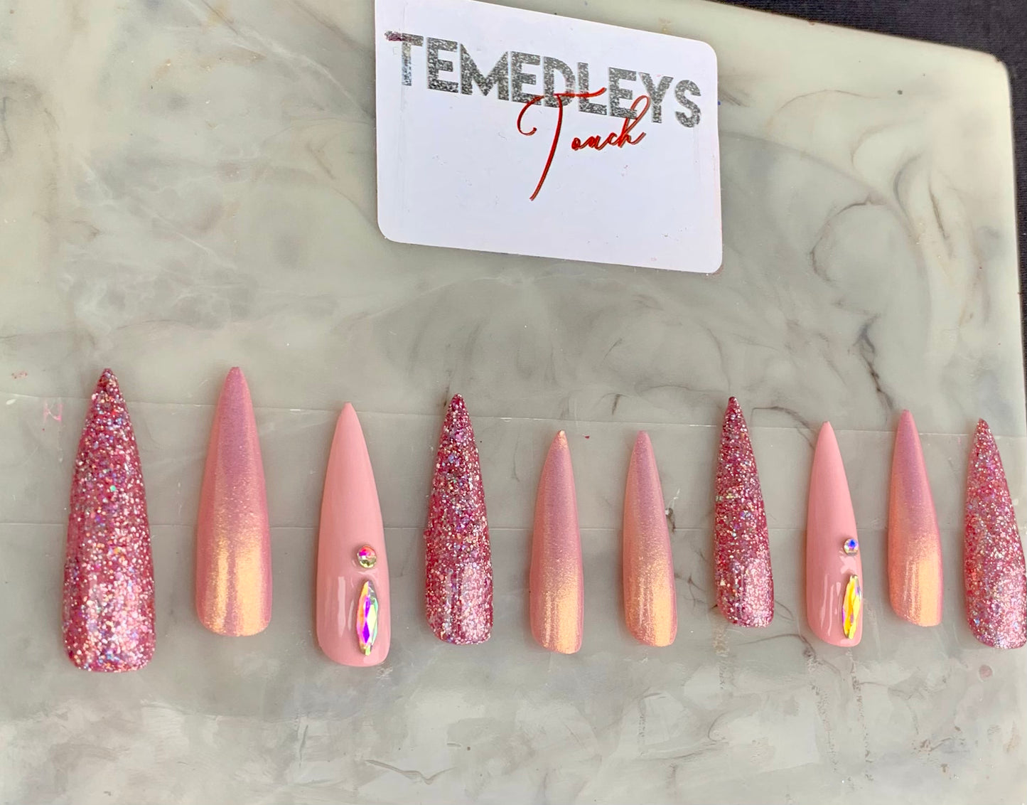 Blush Pink press on nails