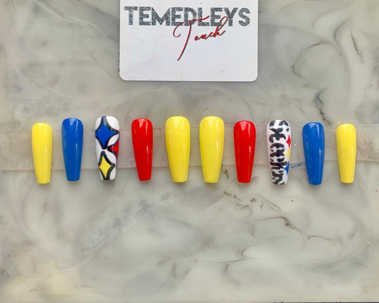 Steelers Short Coffin Press On Nails