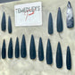 Black classic press on nails