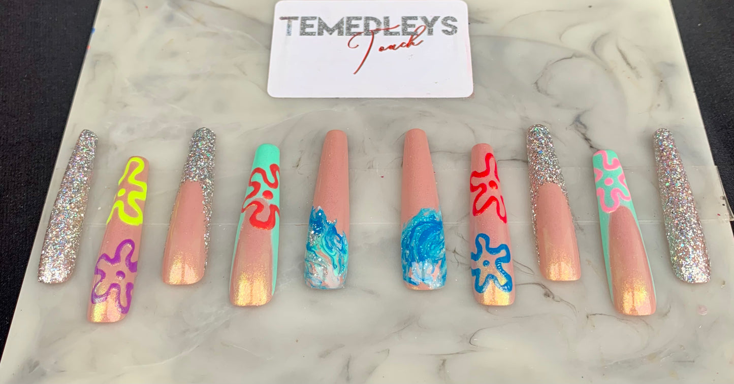 Bikini bottom press on nails