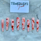 Wounded bloody press on nails