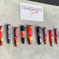 Marble pop art bling press on nails