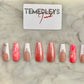 Pink freestyle press on nails