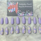 Lavender Matte flower press on nails
