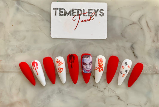 The Joker Stiletto press on nails