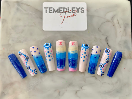 Eye of protection press on nails