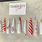 Candy Cane bling press on nails