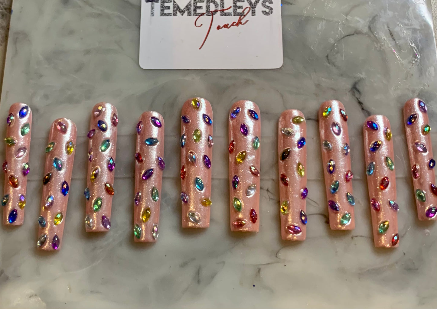 Birthday sprinkled press on nails