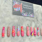 Spring freestyle press on nails