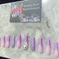 Lavender bunny press on nails