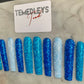 3XL Blue Glitter Press on nails