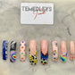 Curvy freestyle press on nail set