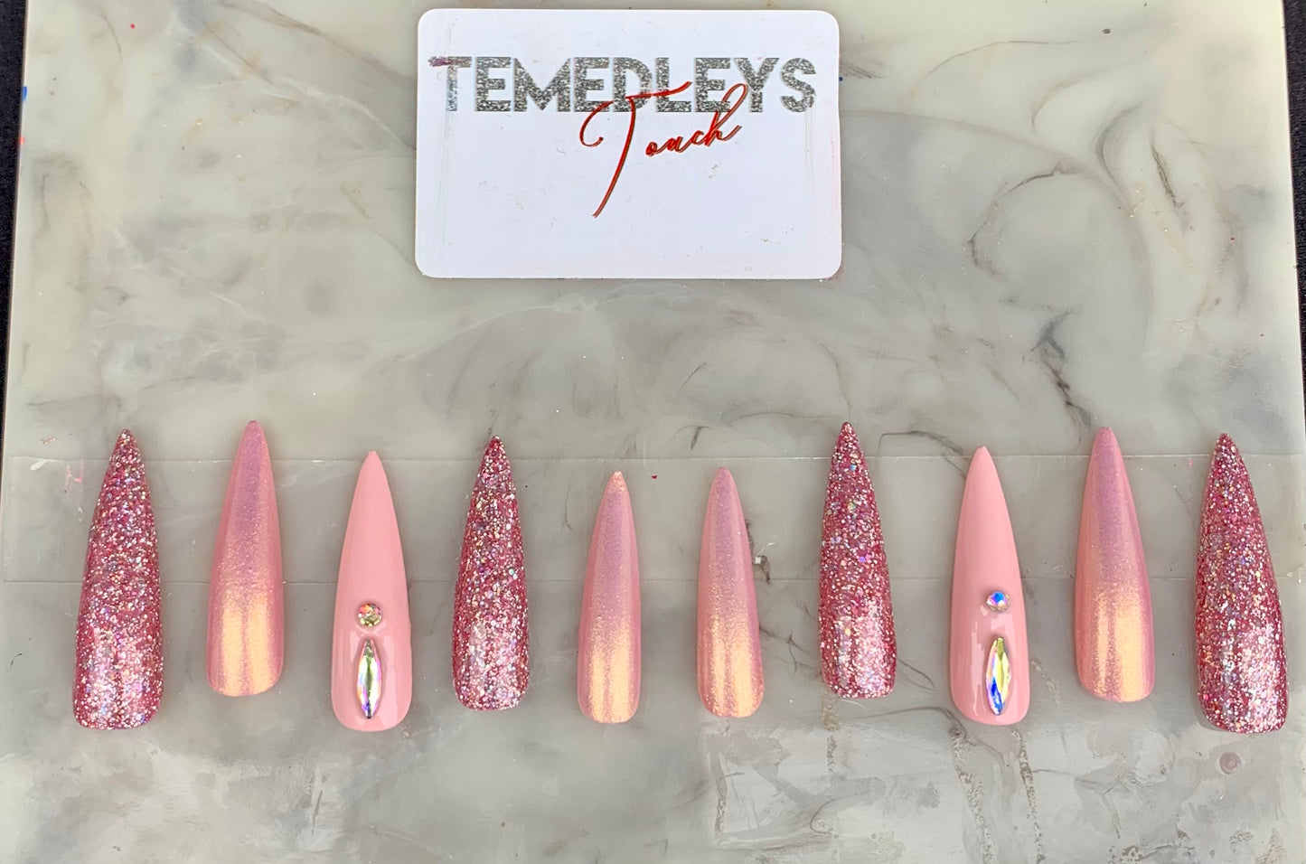 Blush Pink press on nails