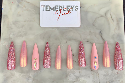 Blush Pink press on nails